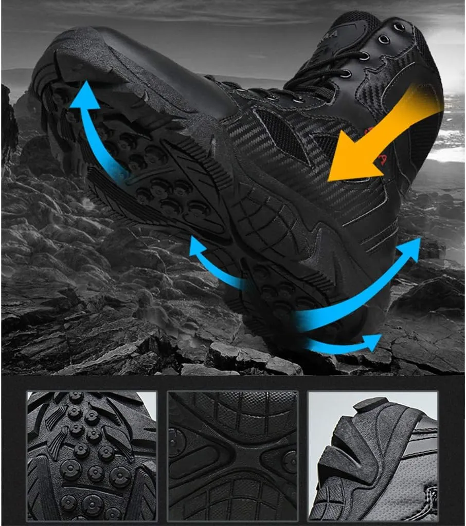 Wygwlg Mens Army Tactical Military Boots Durable Recon Special Forces Boot Non-slip Desert Jungle Action Combat Boots