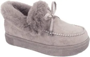 ZBYY Women's Flat Boots Warm Durable Shoes Winter Fur Lining Ankle Snow Boots Flats Platform Thick Plush Walking Loafer